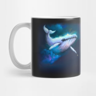 Whale floating in space Mug